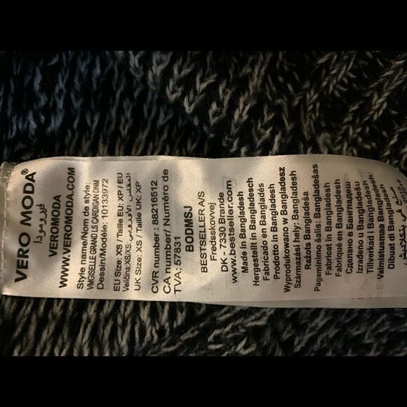 XS Black + Grey Vera Moda Sweater - Picture 7 of 11